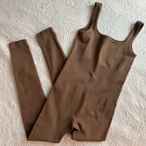 Brown Ribbed Jumpsuit from Amazon